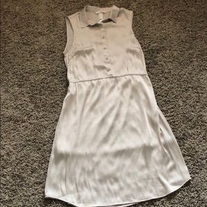 Knee length satin dress